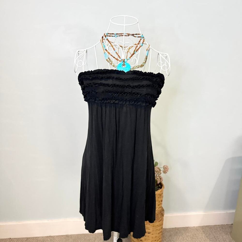 dreamy vintage victoria’s secret off the shoulder tube mini dress
